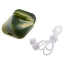 Wireless Bluetooth Headsets Case, Shockproof Silicone Protective Cover Skin with Earphone Sports Anti-lost Strap Rope for Apple Airpods Charging Case Camouflage