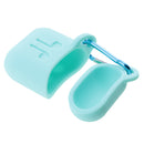 Earphone Case , Silicone Protective Cover + Key Ring Clasp Set for Apple Airpods Wireless Headset Charging Box Mint Green