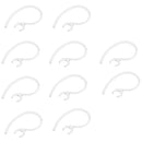 10 Pieces Ear Hooks Loop Clip for Samsung iPhone Motorola Bluetooth Headset 8.0mm Clear