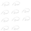 10 Pcs Bluetooth Clamp Ear Hooks Loops Clips Replacement for Plantronics iPhone 8.5mm Clear