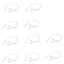 10 Pcs Bluetooth Clamp Ear Hooks Loops Clips Replacement for Plantronics iPhone 8.5mm Clear