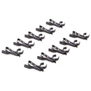 10 Pack Metal Clip , 12mm/0.47inch Dia Lapel / Lavalier Microphone Tie Clip Black for Lavalier Wireless Microphone System