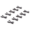 10 Pack Metal Clip , 5/16inch (8mm) Dia Lapel / Lavalier Microphone Tie Clip Black for Lavalier Wireless Microphone System