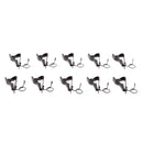 10 Pack Mini Ring Type Lavalier Microphone Clip Safe Hold Shock Secure Lapel Mic Clamp Replacement Kit 9mm Diameter for Headset Microphones