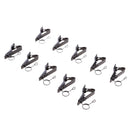 10 Pack Mini Ring Type Lavalier Microphone Clip Safe Hold Shock Secure Lapel Mic Clamp Replacement Kit 9mm Diameter for Headset Microphones