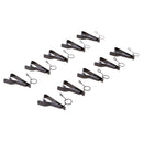 10 Pack Mini Ring Type Lavalier Microphone Clip Safe Hold Shock Secure Lapel Mic Clamp Replacement Kit 9mm Diameter for Headset Microphones
