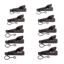 10 Pack Mini Ring Type Lavalier Microphone Clip Safe Hold Shock Secure Lapel Mic Clamp Replacement Kit 9mm Diameter for Headset Microphones