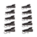 10 Pack Ring-type Metal Clip , 0.39inch (10mm) Dia Lapel / Lavalier Microphone Tie Clip Black for Lavalier Wireless Microphone System