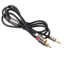 3.3FT Aux Audio 3.5mm Stereo Male to 2 RCA Y Cable Double-Shielde For Phone iPod MP3 Tablet Hi-Fi Black