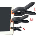 10Pack 4.3inch A Type Plastic Clip Fixture for Cell Phone Tablet Glued Screen Fastening Clamp Non-slip Silicone Handle Repair Tools