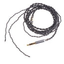 3.5mm Jack Audio Cable Black Braided Repair Lead Replacement Update Wire For Earphone Speaker