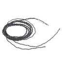 3.5mm Jack Audio Cable Black Braided Repair Lead Replacement Update Wire For Earphone Speaker