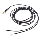 Gold Plated 3.5mm Audio Stereo Repair Headphone Jack Plug Replacement Solder Cable DIY Black