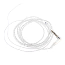 Transparent 3.5mm Plug Crystal Braided Headphone Earphone Audio Repair Cable DIY 1.2m
