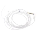 Transparent 3.5mm Plug Crystal Braided Headphone Earphone Audio Repair Cable DIY 1.2m