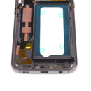 Mid Faceplate Frame Housing with Side Buttons for Samsung Galaxy S7 G935 + Side Buttons No Lens No LCD Screen Blue