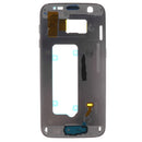 Mid Faceplate Frame Housing with Side Buttons for Samsung Galaxy S7 G935 + Side Buttons No Lens No LCD Screen Blue