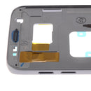 Mid Faceplate Frame Housing with Side Buttons for Samsung Galaxy S7 G935 + Side Buttons No Lens No LCD Screen Blue