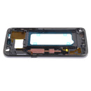Mid Faceplate Frame Housing with Side Buttons for Samsung Galaxy S7 G935 + Side Buttons No Lens No LCD Screen Blue