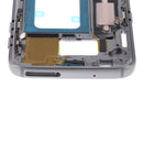 Mid Faceplate Frame Housing with Side Buttons for Samsung Galaxy S7 G935 + Side Buttons No Lens No LCD Screen Blue