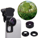 4-in-1 10X Telephoto Lens+Fisheye+Wide Angle+Macro Lens with Phone Clip for IOS and Android Devices Silver