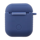 Silicone Protective Cover Case + Anti Lost Ear Loop Cable Connector for Apple AirPods Charging Box Navy