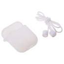 Silicone Shockproof Bumper Case Skin & Ear Loop Strap for AirPods Headsets Wireless Charger Box Clear