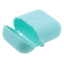 Silicone Protective Cover Case + Anti Lost Ear Loop Cable Connector for Apple AirPods Charging Box Teal