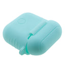 Silicone Protective Cover Case + Anti Lost Ear Loop Cable Connector for Apple AirPods Charging Box Teal