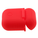 Silicone Protective Cover Case + Anti Lost Ear Loop Cable Connector for Apple AirPods Charging Box Red