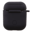 Silicone Protective Cover Case + Anti Lost Ear Loop Cable Connector for Apple AirPods Charging Box Black