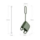 Silicone Rubber Protective Bumper Case Cover + Luminous Anti Lost Ear Loop Sport Strap For Apple Airpods Olive