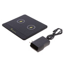 Dual Wireless Charger Fast Charging Pad Dock Mat Plate for iPhone X 8 8Plus, Samsung Galaxy Note8 S8 S8+ S7 S7 Edge and Other Qi-enabled Device(AC Adapter Included)
