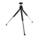 3-Section Portable Universal Lightweight Tripod with Metal Legs 360 Degree Rotation Pan Head for Smartphone/Camera/Imaging Devices Stand Black