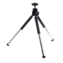 3-Section Portable Universal Lightweight Tripod with Metal Legs 360 Degree Rotation Pan Head for Smartphone/Camera/Imaging Devices Stand Black