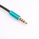 3.5mm Headphone Audio Splitter Jack Male to 2 Dual Female Cable Adapter,Y Splitter Cable for iPhone,Samsung,Tablet,Mp3,Hedaphone,Headset,Aluminum case Connector 30cm Cable Blue