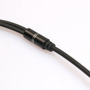 3.5mm Headphone Audio Splitter Jack Male to 2 Dual Female Cable Adapter,Y Splitter Cable for iPhone,Samsung,Tablet,Mp3,Hedaphone,Headset,Aluminum case Connector 30cm Cable Black