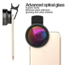 2-in-1 Camera Lens Kit, 0.45X Super Wide Angle Lens + 12.5X Macro Lens Kit for iPhone X 8 7 7Plus Samsung Galaxy S8 S8+ S7 S7 Edge and So On Black