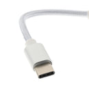 Nylon Braided USB 3.1 Type C to 3.5mm Female Headphone Jack Audio Adapter Cable with Aluminum Alloy Shell for New Macbook,Letv Silver
