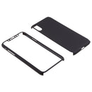 360 Degree All-round Protective Slim Fit Case Cover with Tempered Glass Screen Protector Skin for Apple iPhone X 5.8inch Black