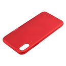 360 Degree All-round Protective Slim Fit Case Cover with Tempered Glass Screen Protector Skin for Apple iPhone X 5.8inch Red