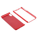 360 Degree All-round Protective Slim Fit Case Cover with Tempered Glass Screen Protector Skin for Apple iPhone X 5.8inch Red