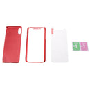 360 Degree All-round Protective Slim Fit Case Cover with Tempered Glass Screen Protector Skin for Apple iPhone X 5.8inch Red