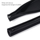 4 Pieces Cable Management Sleeve , Cord Management System and Zipper for TV / Computer / Home Entertainment, 19-20 inch Flexible Cable Sleeve Wrap Cover Organizer Black