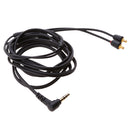 3.5mm Male to A2DC Upgrade Cable for Audio-Technica E40 50 70 HDC313A Earphone Audio Cord Black