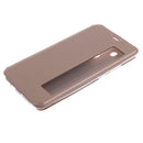 TPU Leather Magnetic Case Flip Cover Stand Function with Smart View Window Mobile Phone Protective for Huawei Mate 10 Pro 6.0 inch Gold