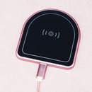 Qi Fast Wireless Charging Pad Mat Plate (NO AC Adapter) for Galaxy Note 8 S8 S8 Plus S7 Edge S7 S6 Edge Plus Note 5, Standard Charge for iPhone X iPhone 8 iPhone 8 Plus, Pink
