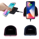 Qi Fast Wireless Charging Pad Mat Plate (NO AC Adapter) for Galaxy Note 8 S8 S8 Plus S7 Edge S7 S6 Edge Plus Note 5, Standard Charge for iPhone X iPhone 8 iPhone 8 Plus, Pink