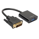 DVI to VGA Cable, DVI 24+1 Male to VGA Female Video Cable 1080P Full HD Gold Plated Cable Adapter Converter for DVI Enabled devices, PC, DVD, Monitor, HDTV and Projector, Black