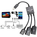 Micro Usb HUB Adaptor with Power ? 3-Port Charging OTG Host Cable Cord Adapter for Raspberry Pi 2 3 Pi Zero Android Smart Phone Tablet Samsung Galaxy HTC